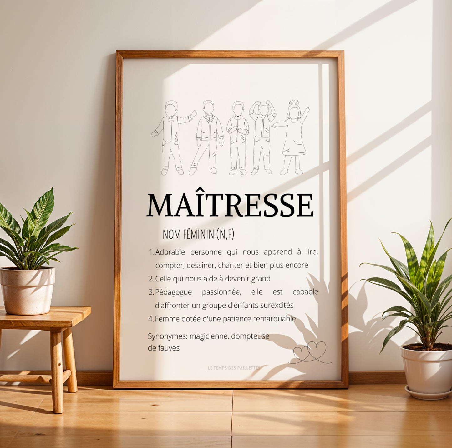 Affiche Définition Maîtresse Personnalisée – Cadeau Fin d'Année École Maternelle Primaire - Image 3