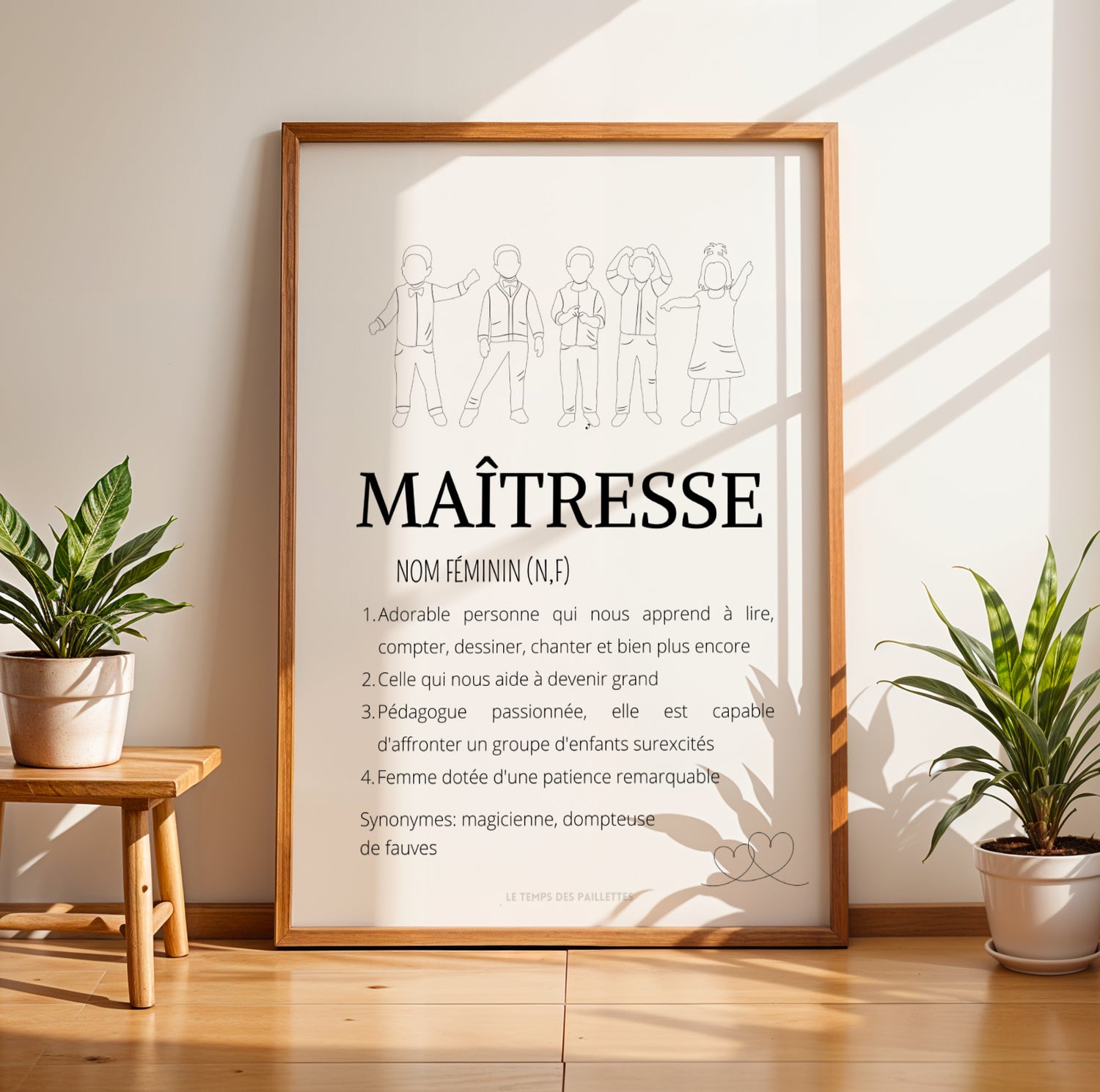 Affiche Définition Maîtresse Personnalisée – Cadeau Fin d'Année École Maternelle Primaire - Image 3