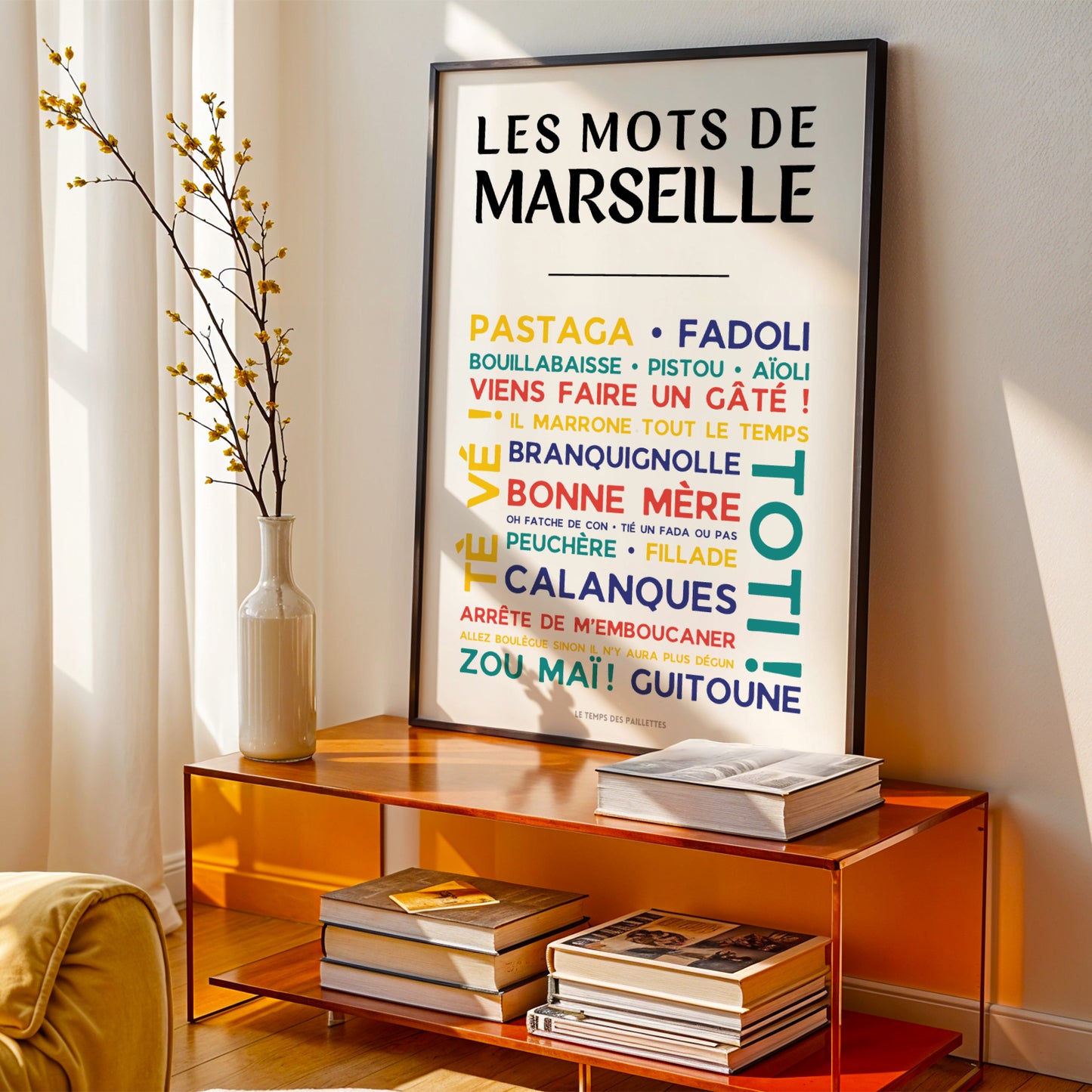 affiche expressions marseillaises design minimaliste