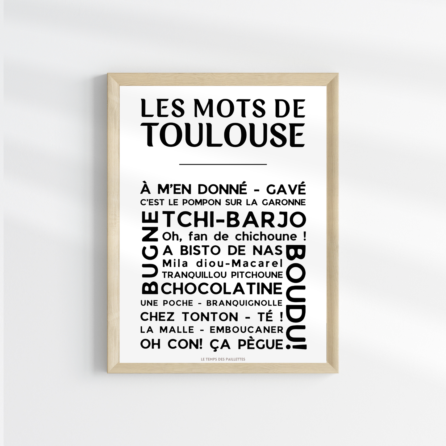 Affiche Les Mots de toulouse – Poster mots et expressions Occitanie