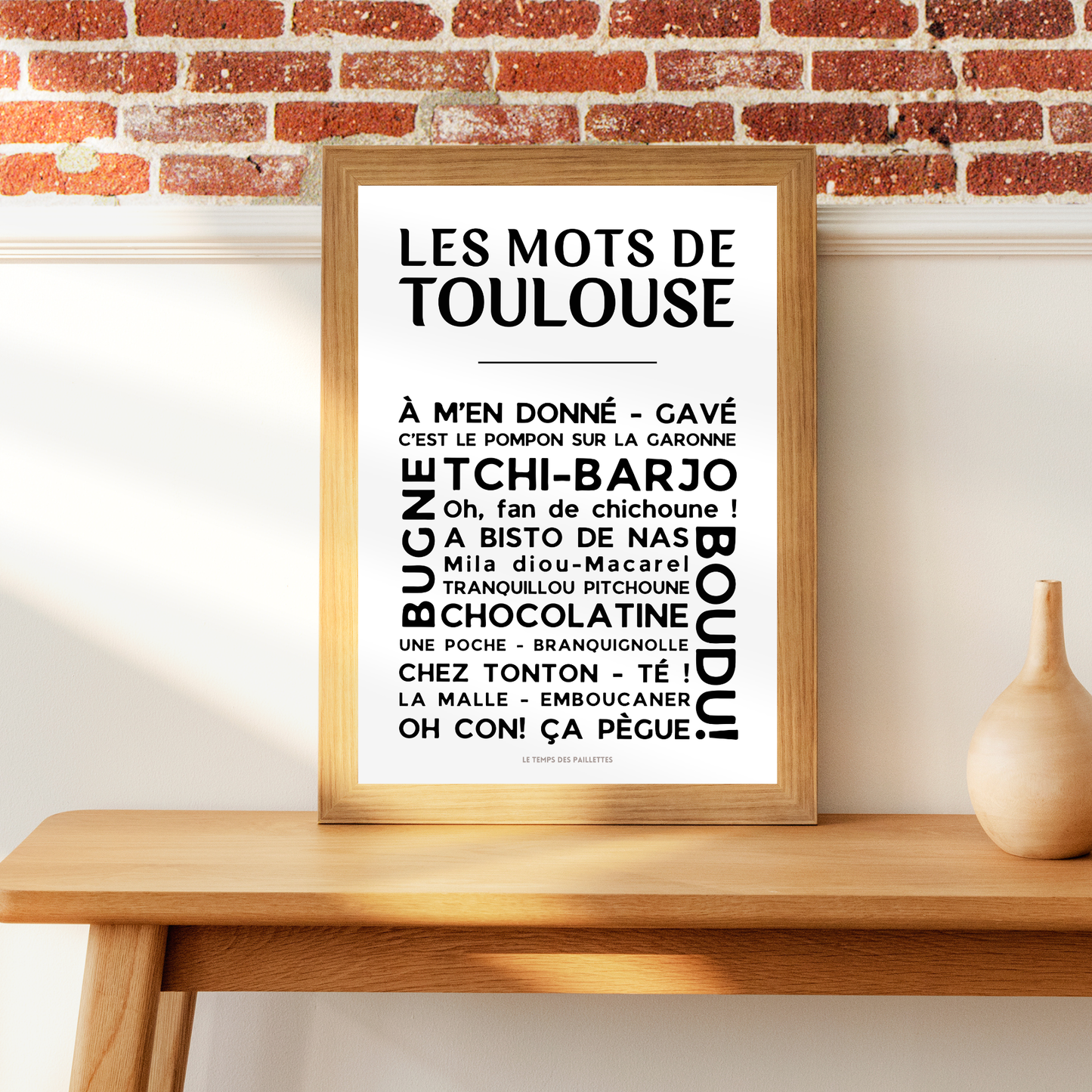 Affiche Les Mots de toulouse – Poster mots et expressions Occitanie