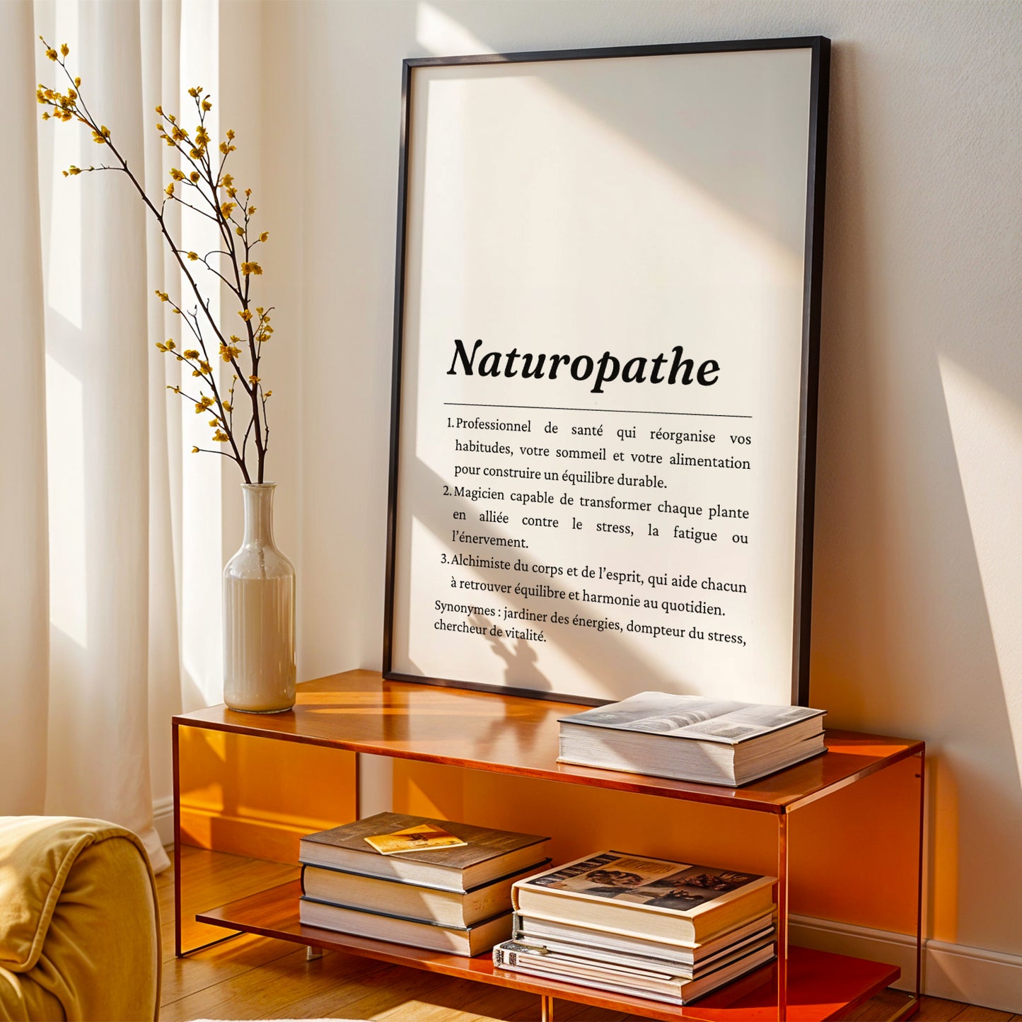 Affiche définition Naturopathe  - Décoration Cabinet Naturopathie