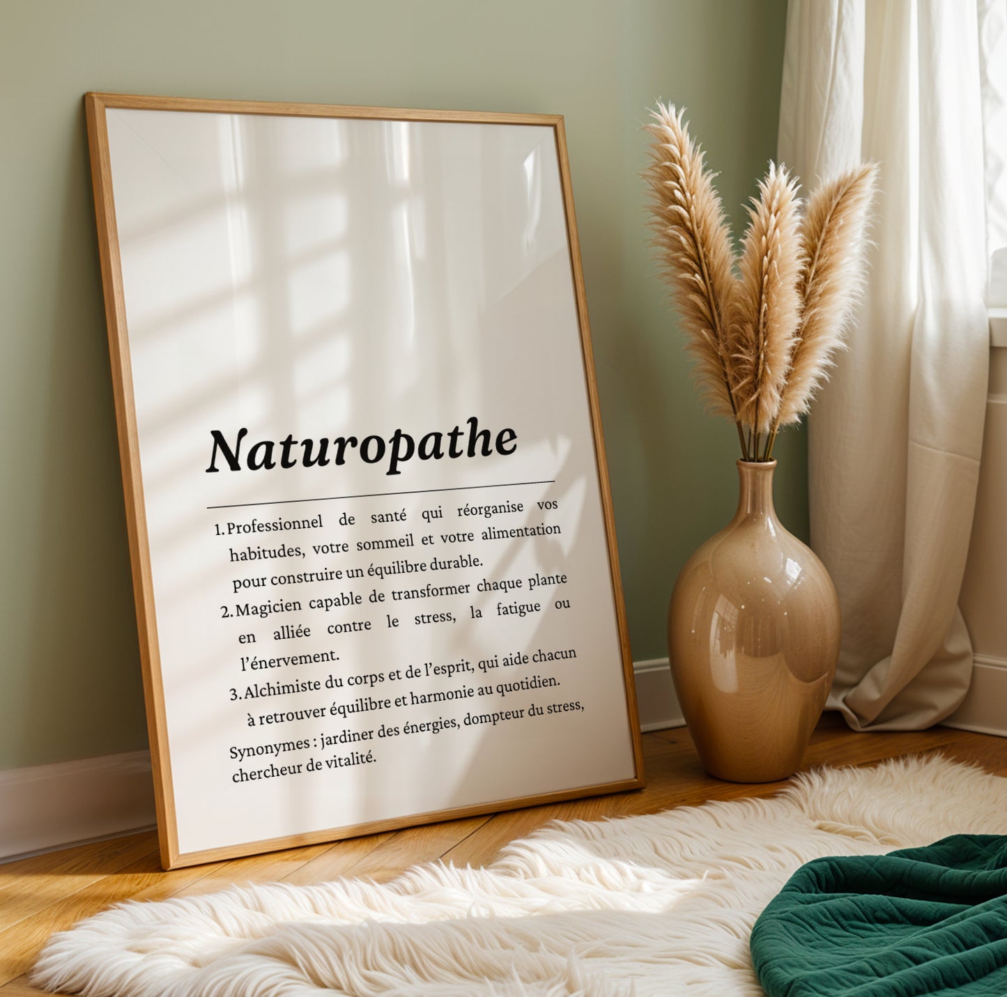 Affiche définition Naturopathe  - Décoration Cabinet Naturopathie