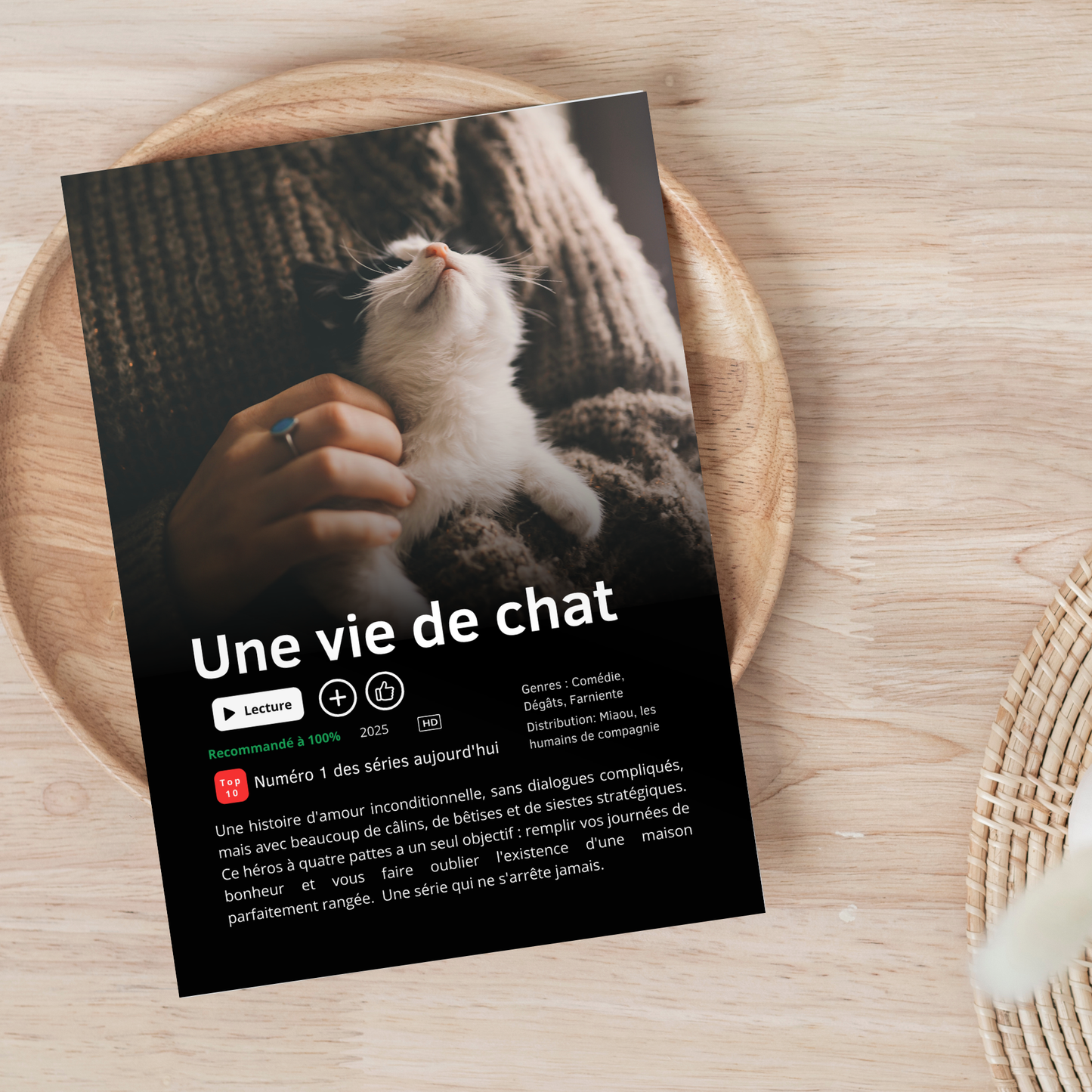 🐾 Affiche Série ou Film Netflix Personnalisée  Chien & animaux de compagnie