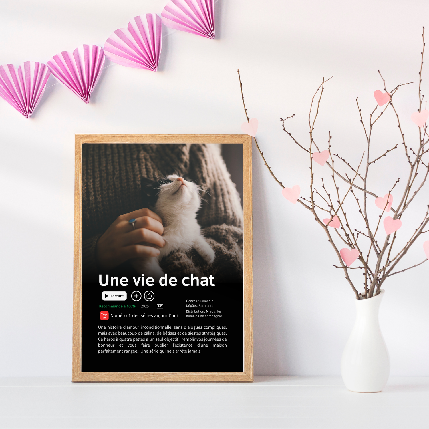 🐾 Affiche Série ou Film Netflix Personnalisée  Chien & animaux de compagnie