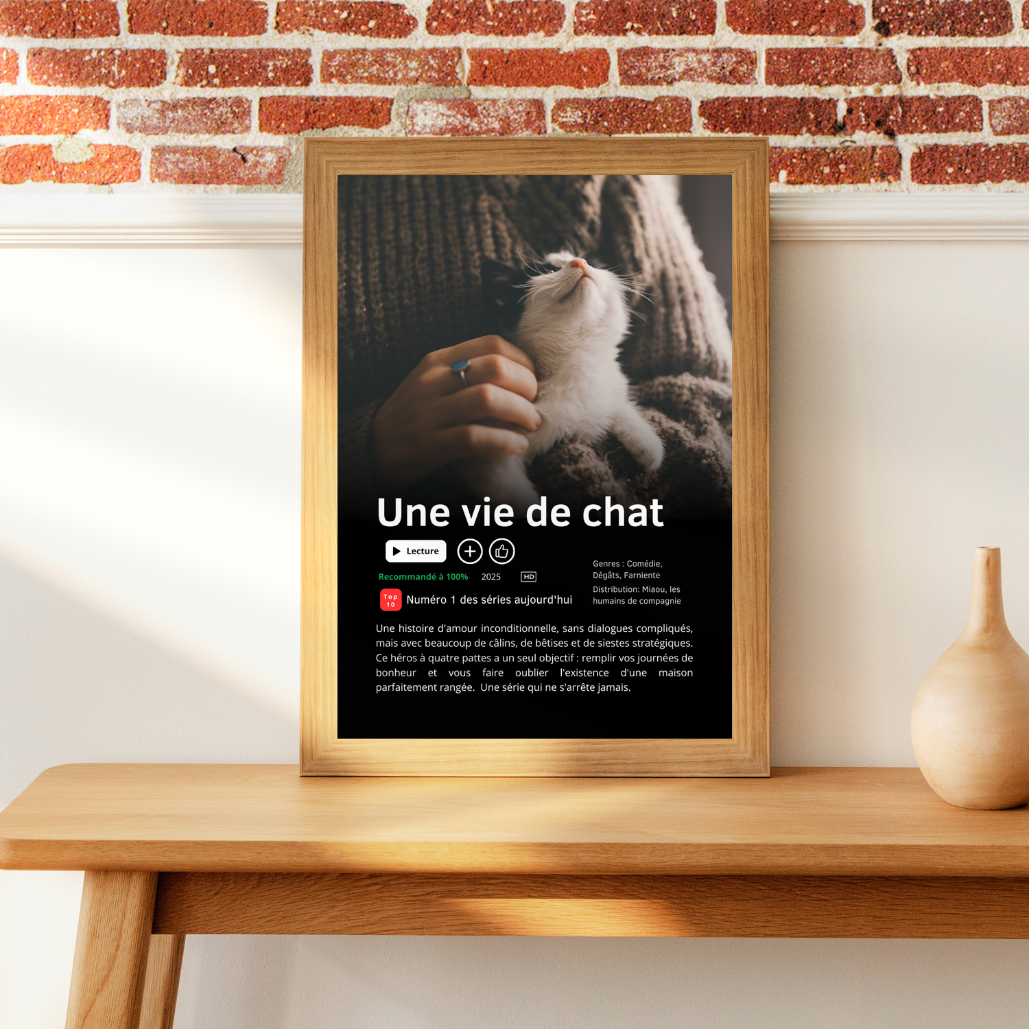 🐾 Affiche Série ou Film Netflix Personnalisée  Chien & animaux de compagnie