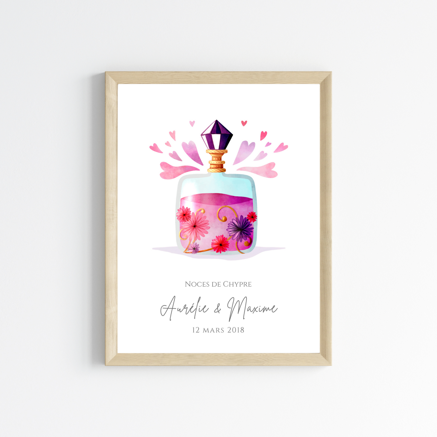 Affiche couple noces de Chypre -  6 ans de mariage