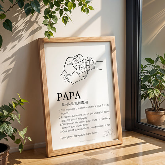 Affiche Personnalisée pour Papa – Cadeau Unique Fête des Pères 2026