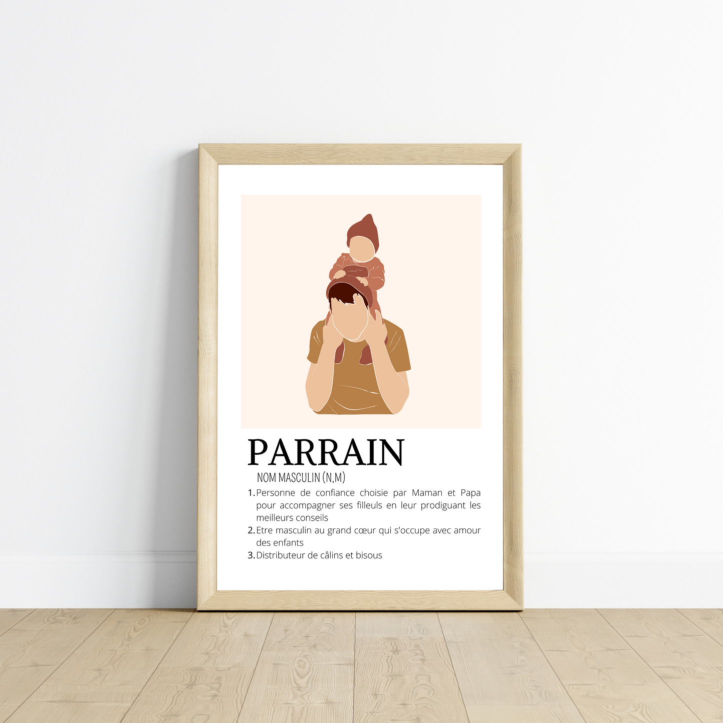 Affiche Parrain Personnalisée | Demande Originale et Cadeau Unique