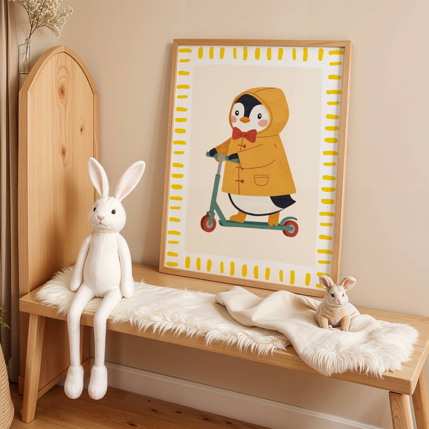Affiche Pingouin Trottinette – Poster Coloré Animaux Rigolos Chambre Enfant Dopamine Decor Cadeau Naissance - Image 4
