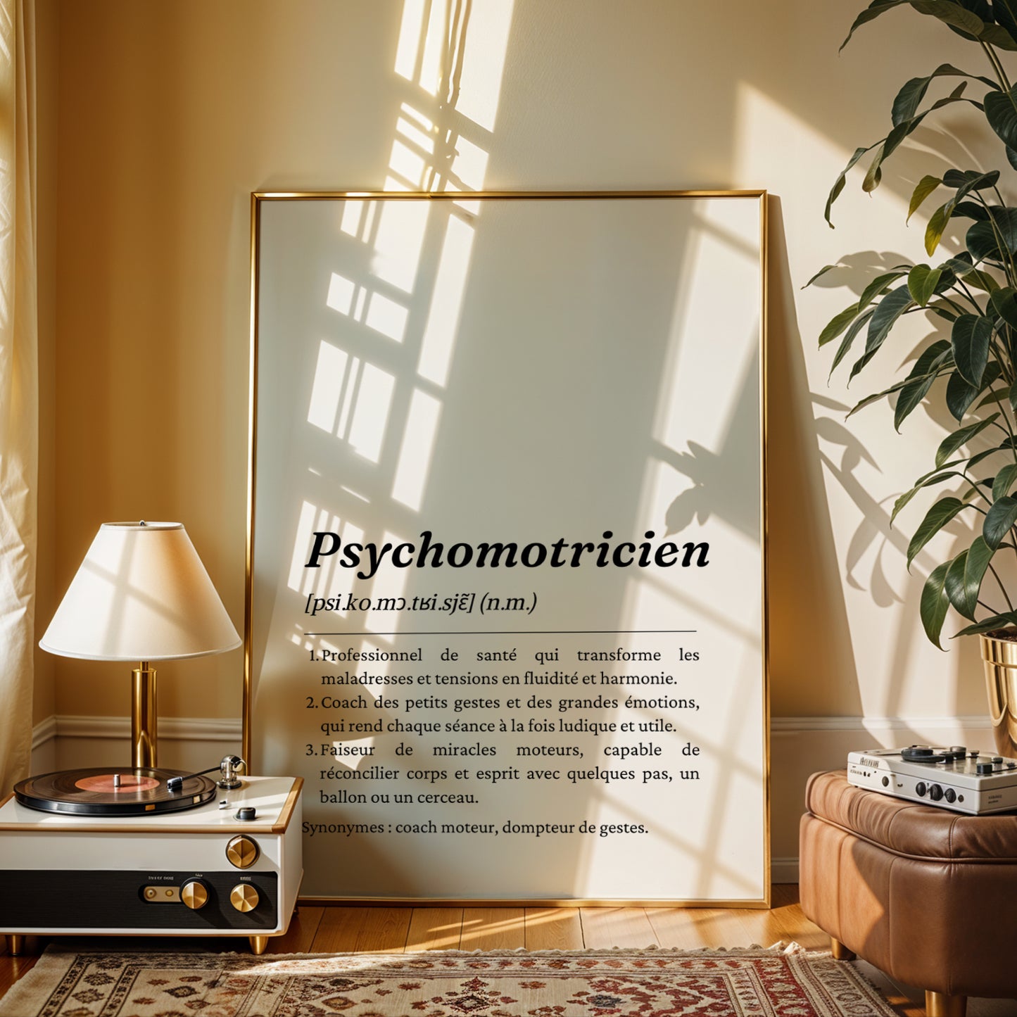 Affiche définition Psychomotricien – Idée cadeau noel pour Psychomotricienne– Décoration murale cabinet Psychomotricien