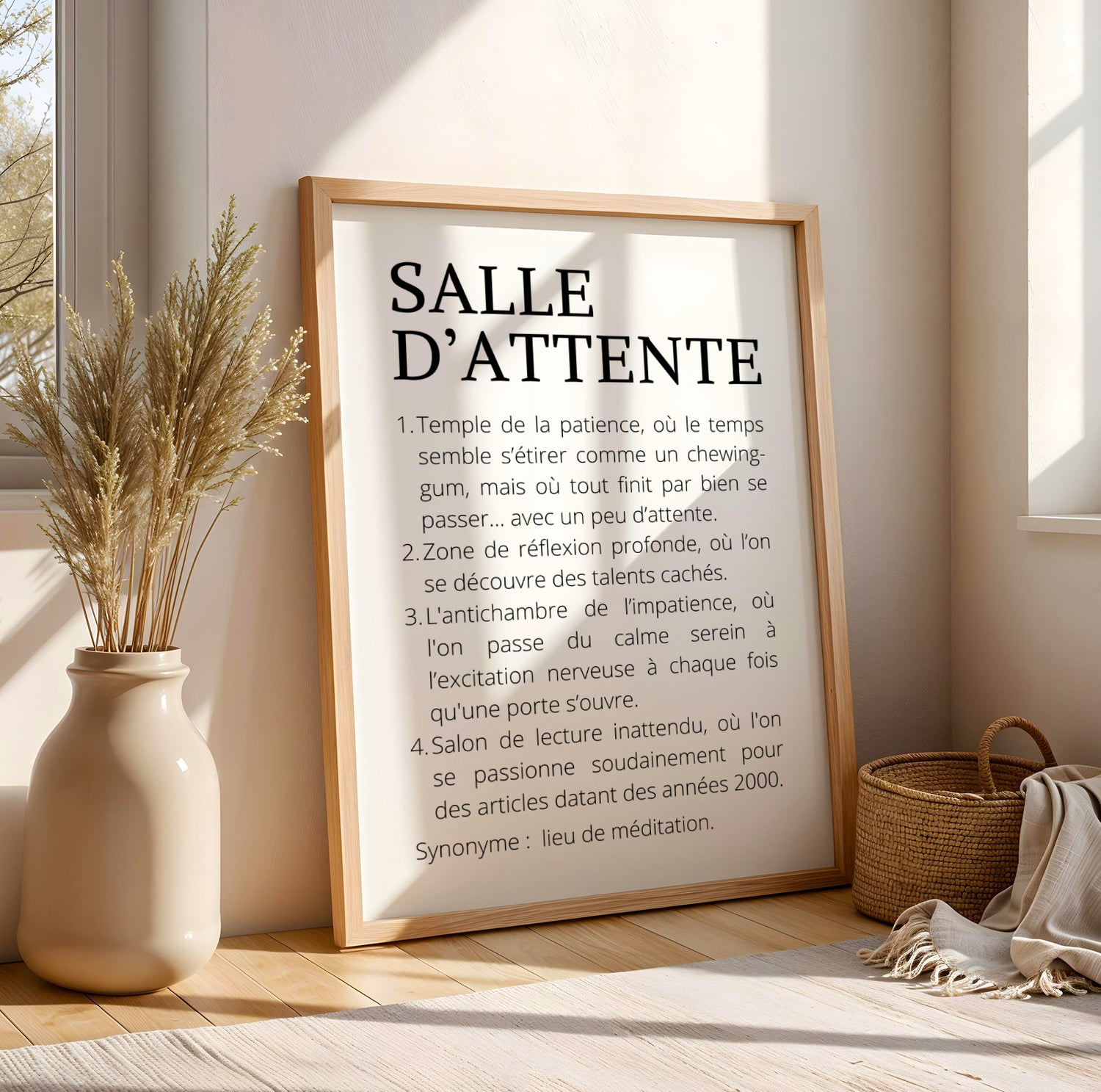 Affiche Définition Salle d'attente Médical – Décoration minimaliste pour cabinet médical  - Idée cadeau noël Médecin - Image 5