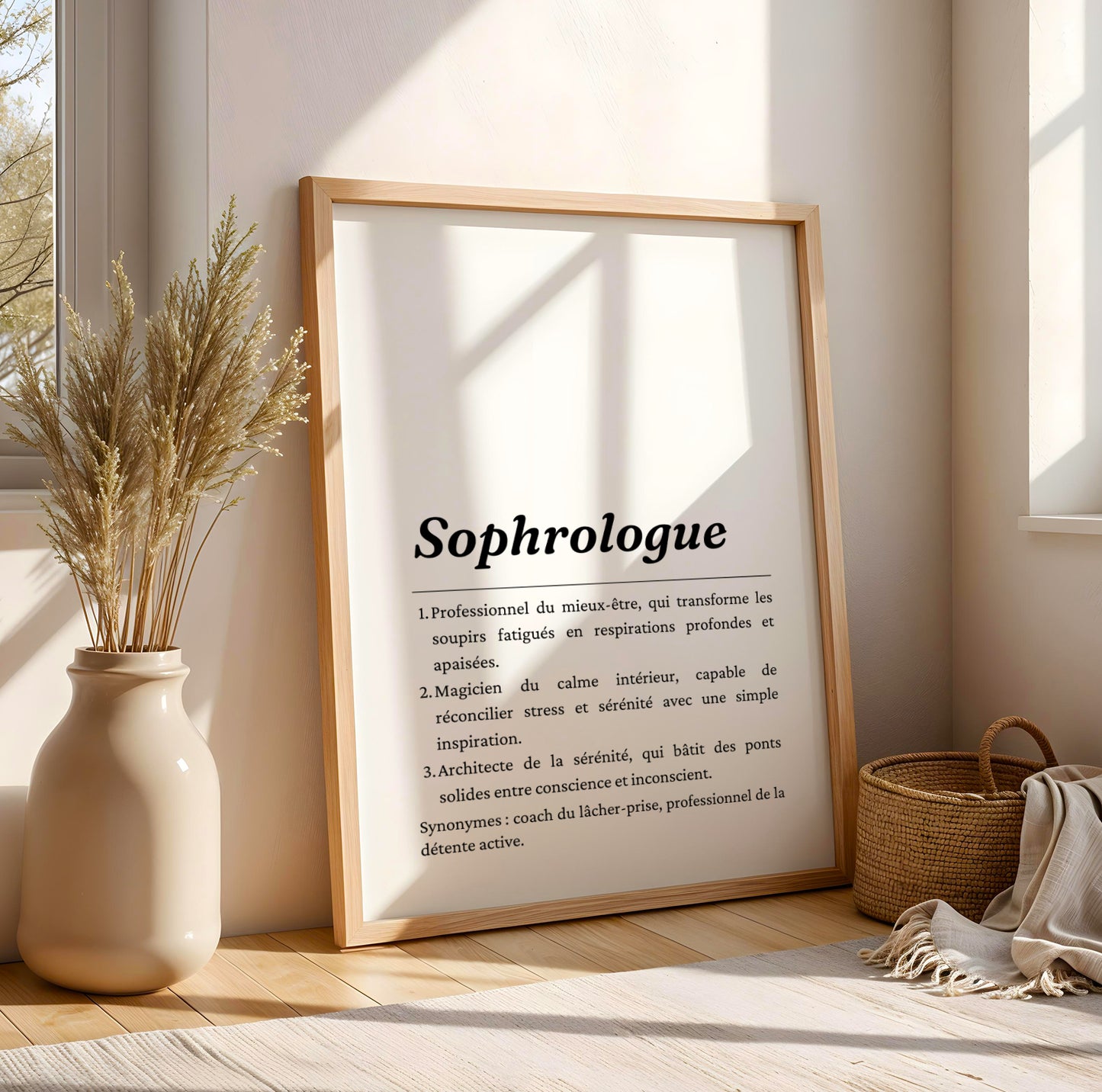 Affiche définition Sophrologue – Poster minimaliste métier - Image 5