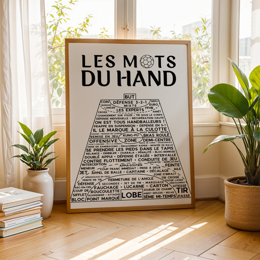 Affiche Les mots du Hand - Affiche de sport