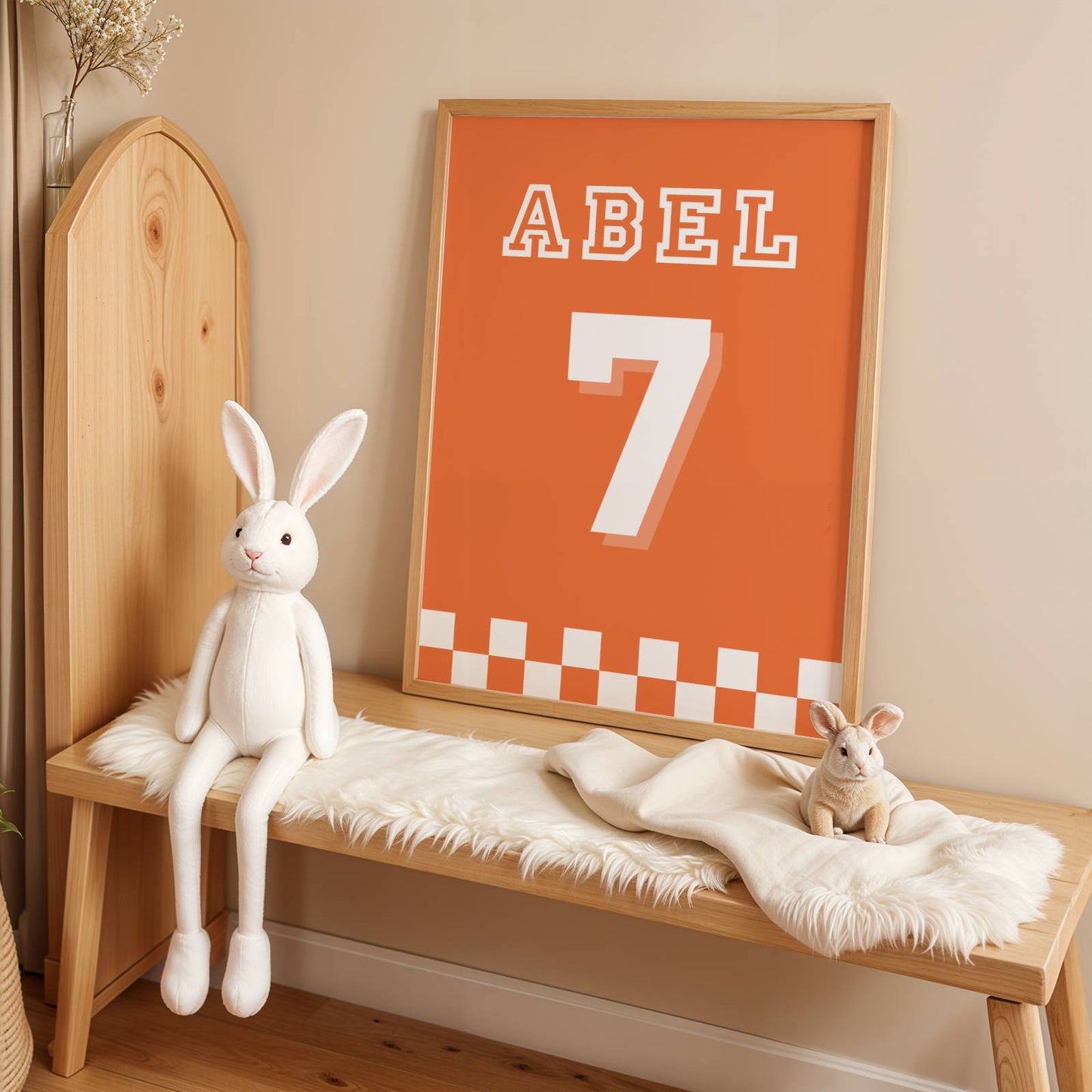 Trio affiches enfant personnalisé thème basket-ball avec ballon, panier et prénom type T-shirt de sport numéroté