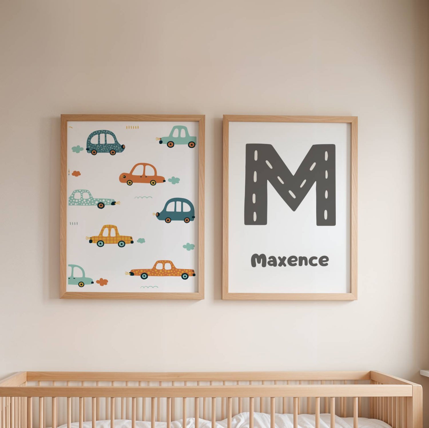 Lot 3 Affiches Chambre Garçon Voitures Véhicules Colorés – Galerie Murale Cadeau Naissance Anniversaire Thème Transport - Image 3