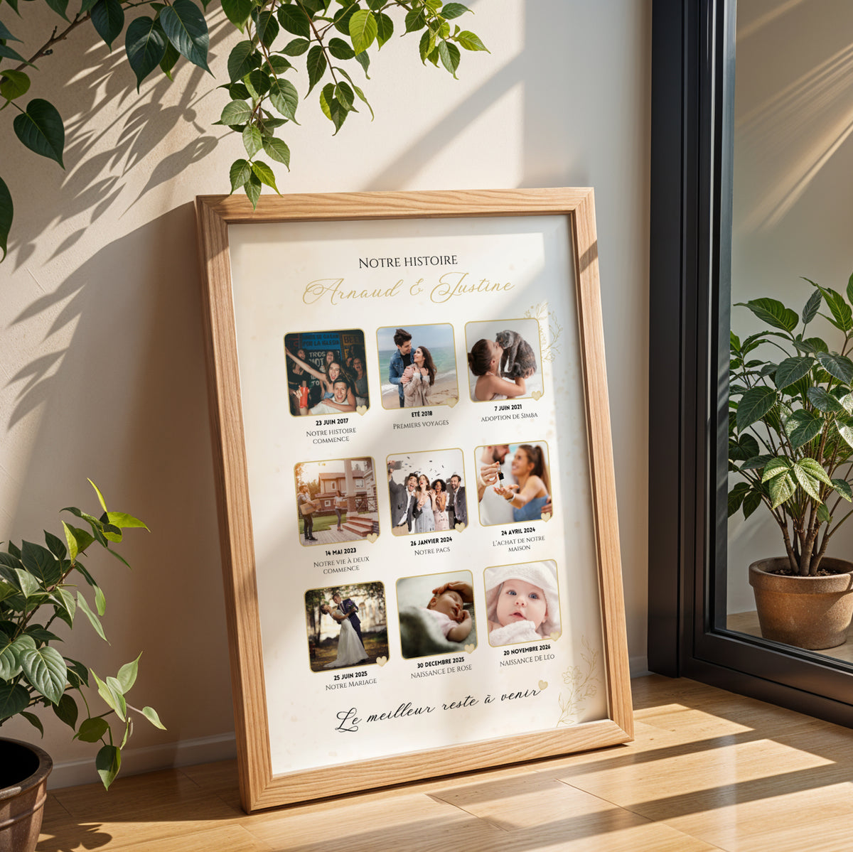 Affiche Photo Notre Histoire Personnalisée