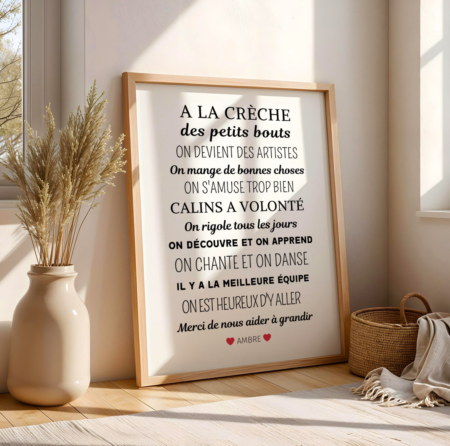 Affiche A la crèche - poster décoration crèche - Cadeau crèche - Merci crèche  par Le Temps des Paillettes - Image 5