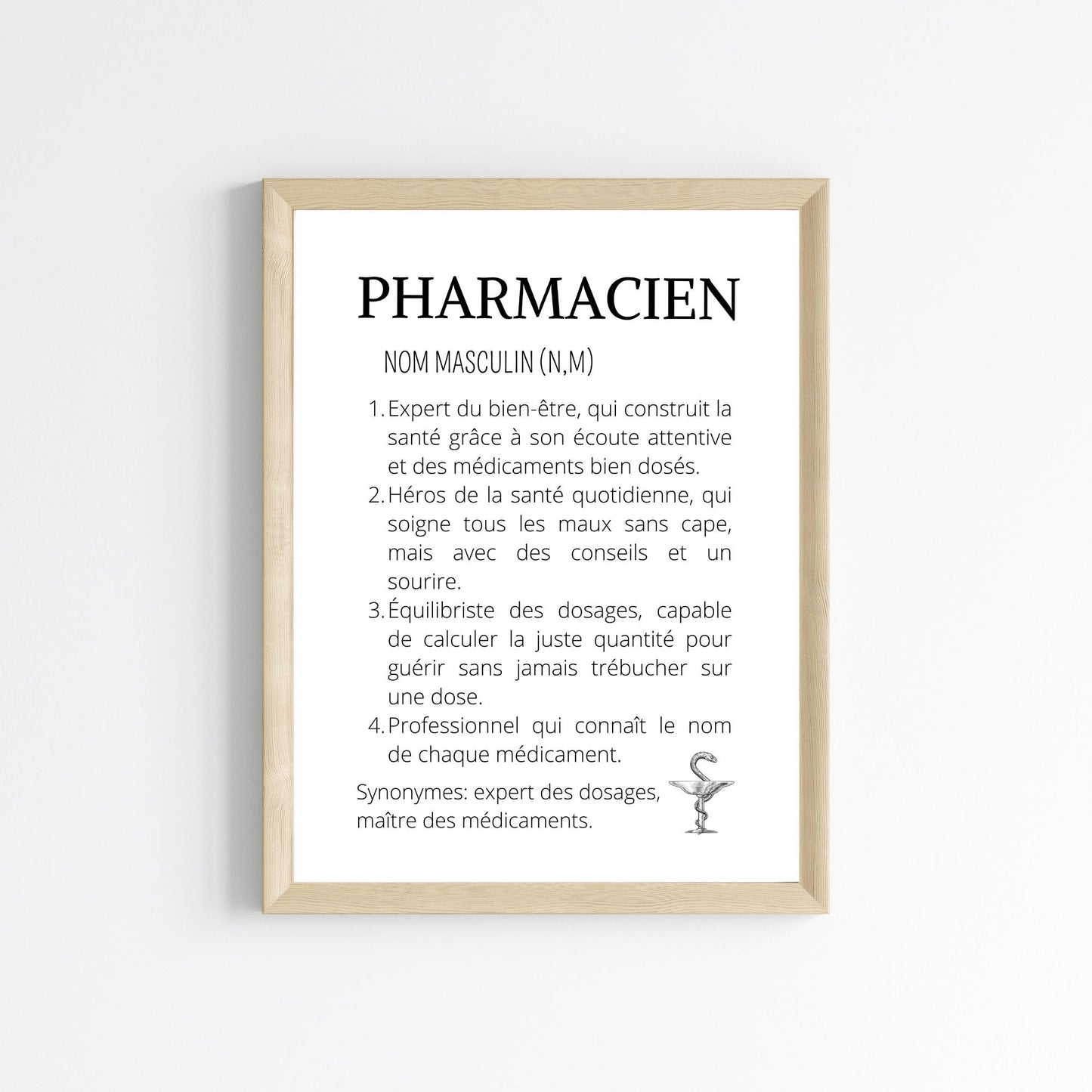 Affiche définition pharmacien(ne)