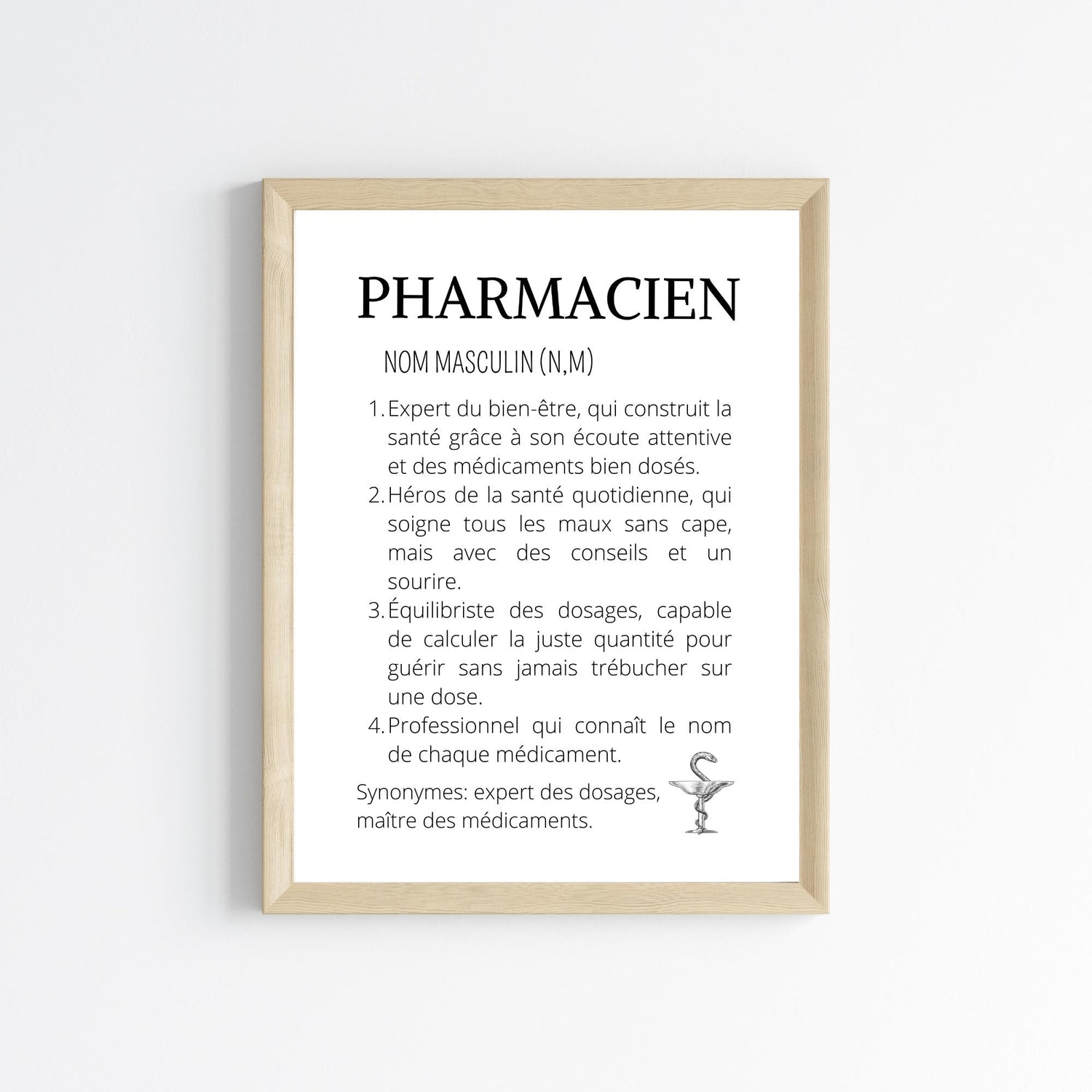 Affiche définition pharmacien(ne)