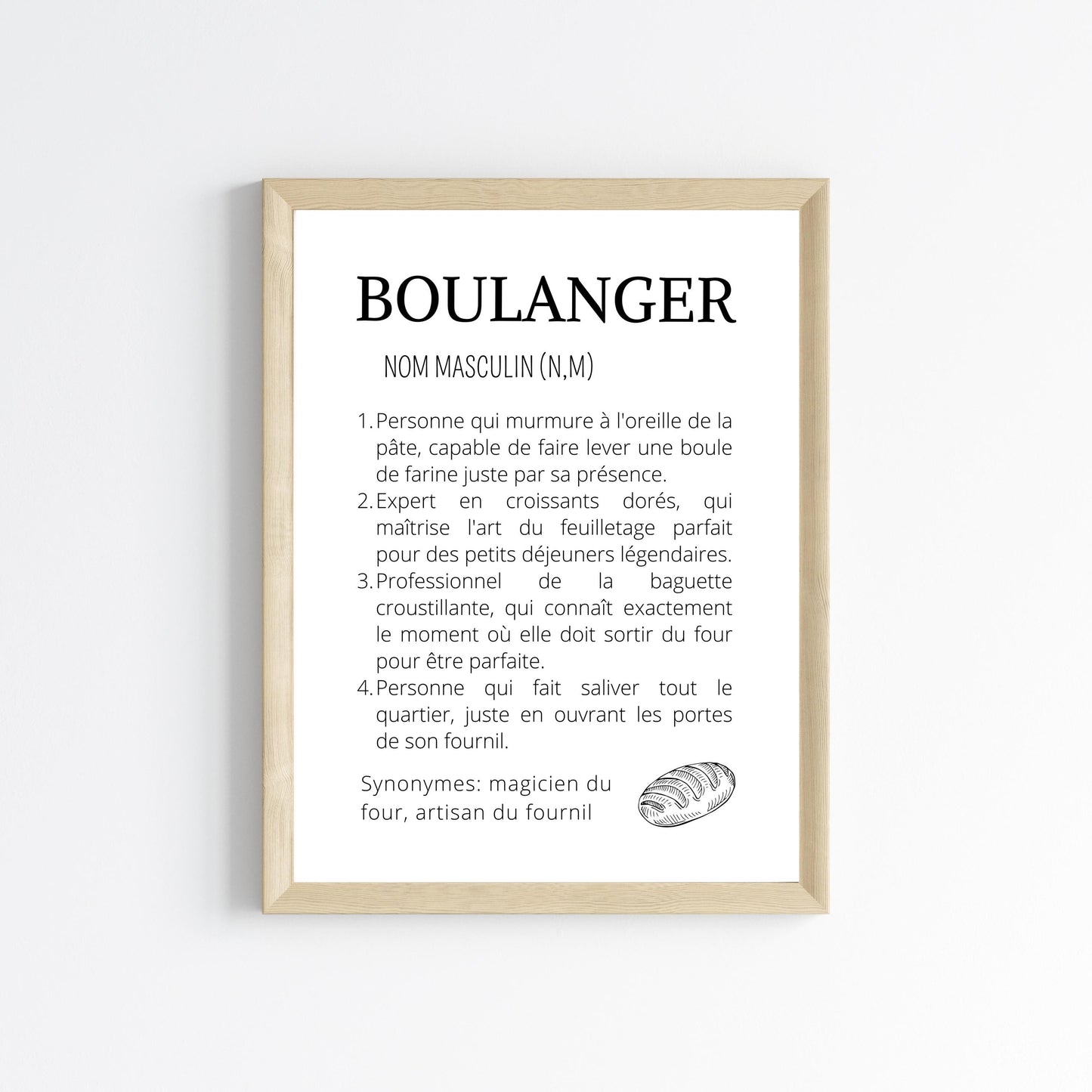 Affiche définition boulanger