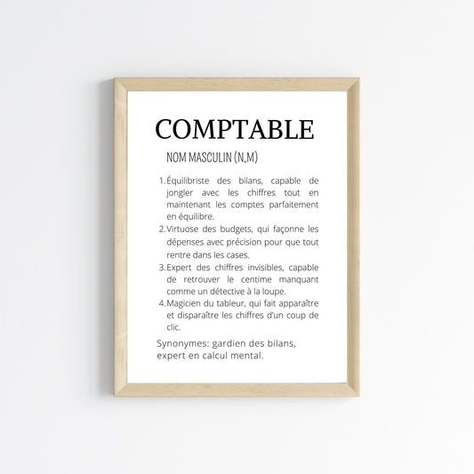 Affiche définition comptable