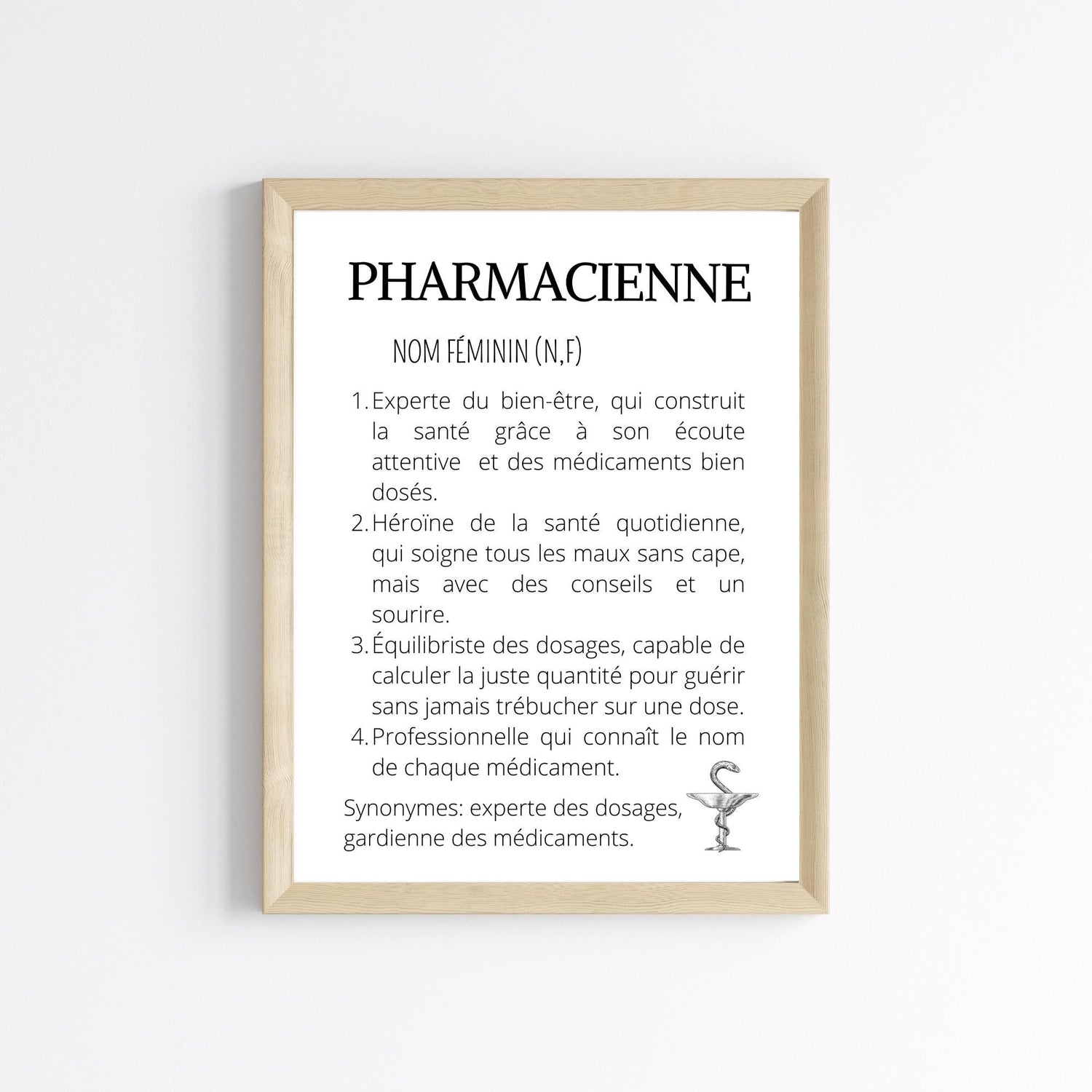 Affiche définition pharmacien(ne)