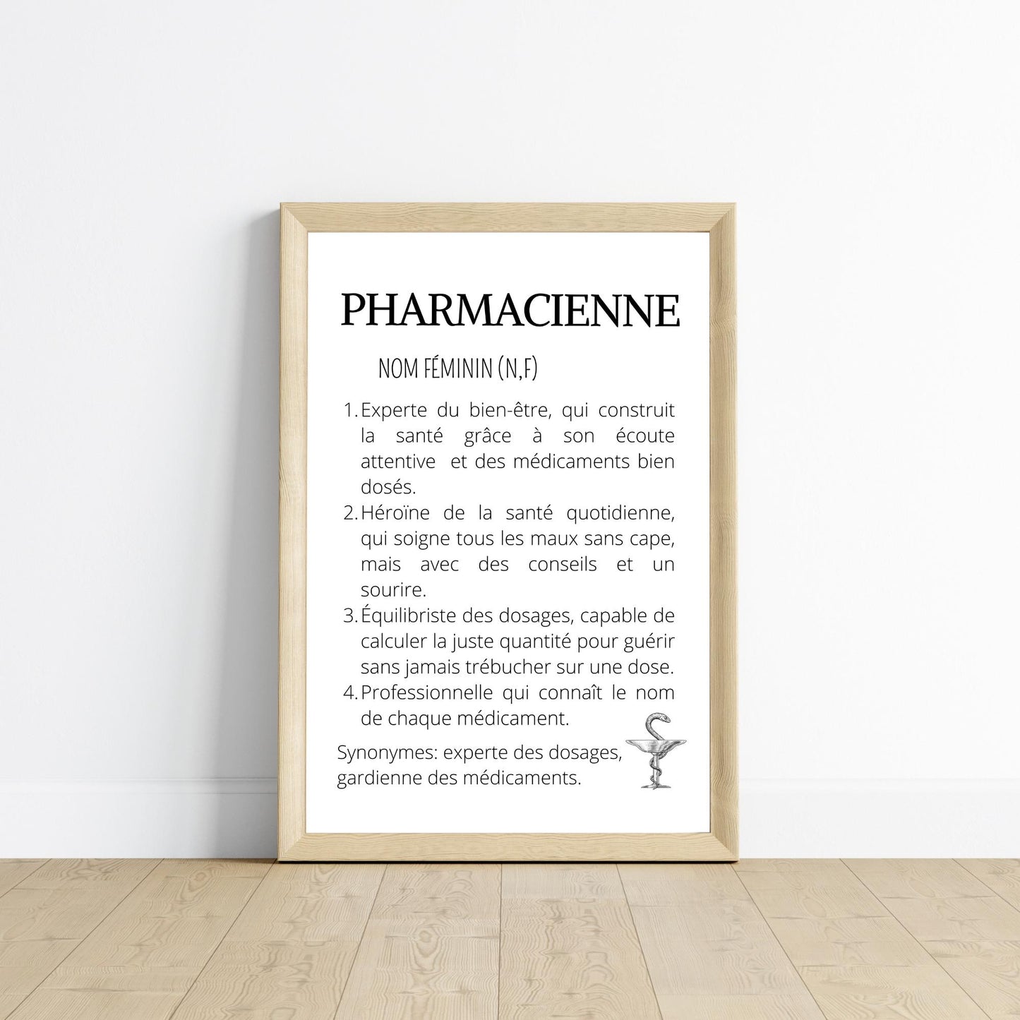 Affiche définition pharmacien(ne)