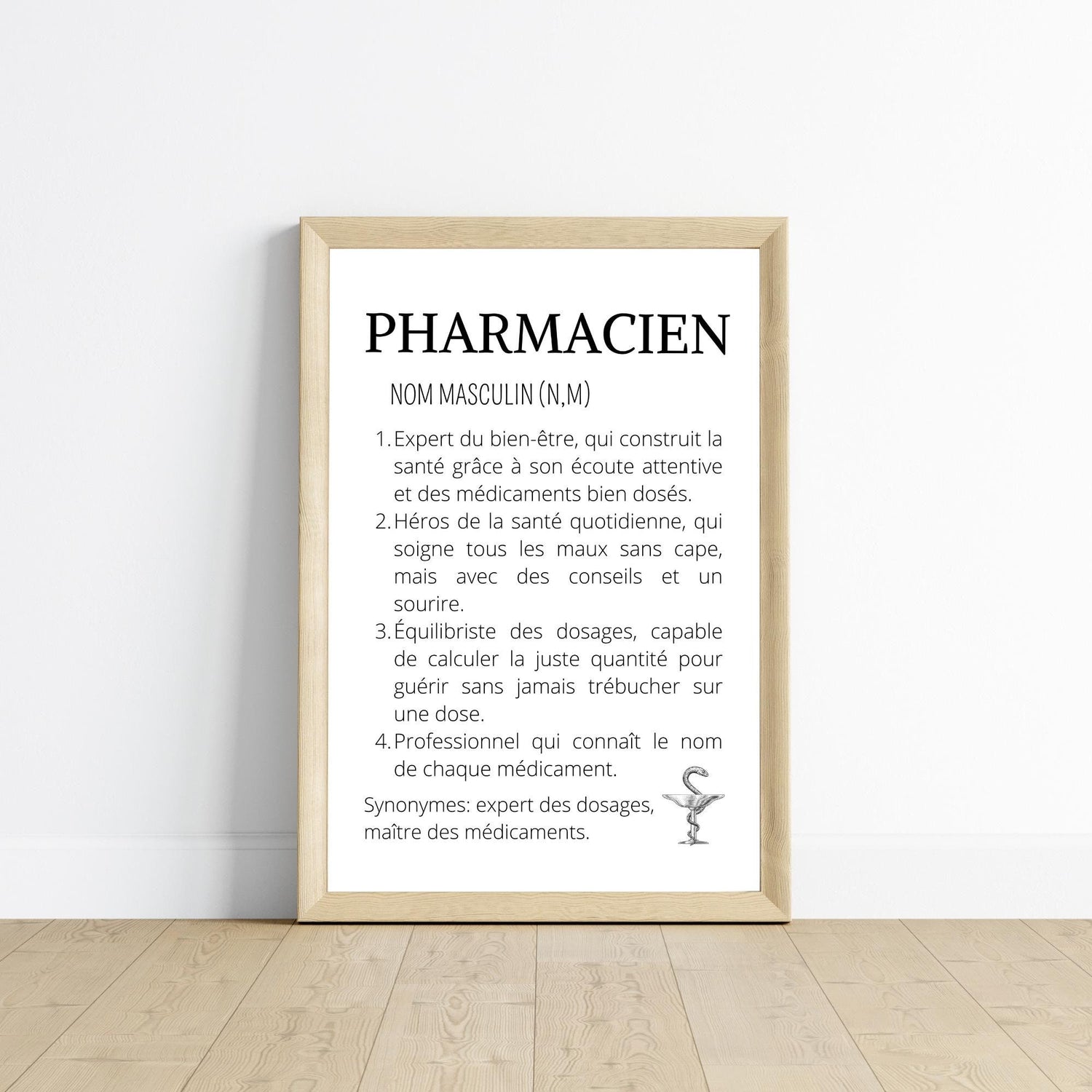 Affiche définition pharmacien(ne)