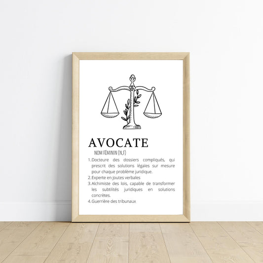 Affiche définition avocat(e)
