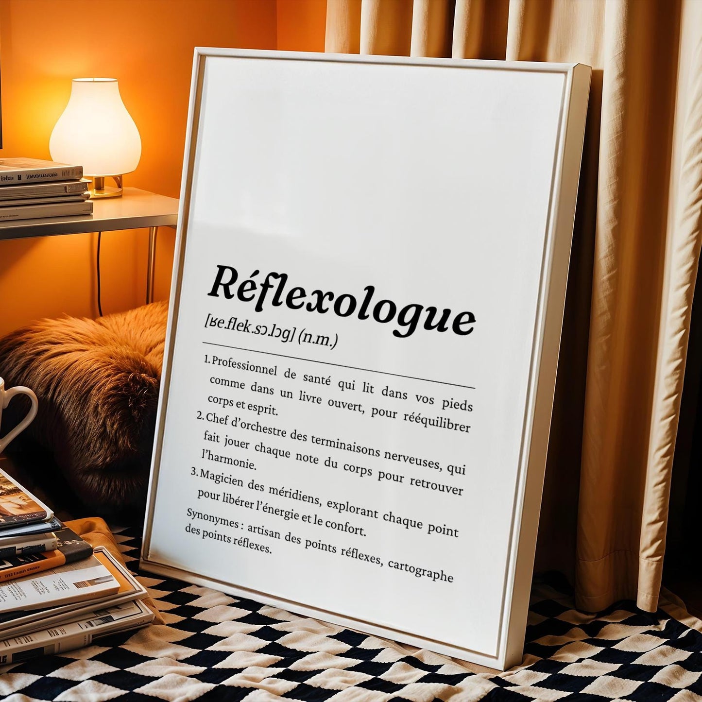 Affiche définition Réflexologue - Décoration Cabinet Réflexologie