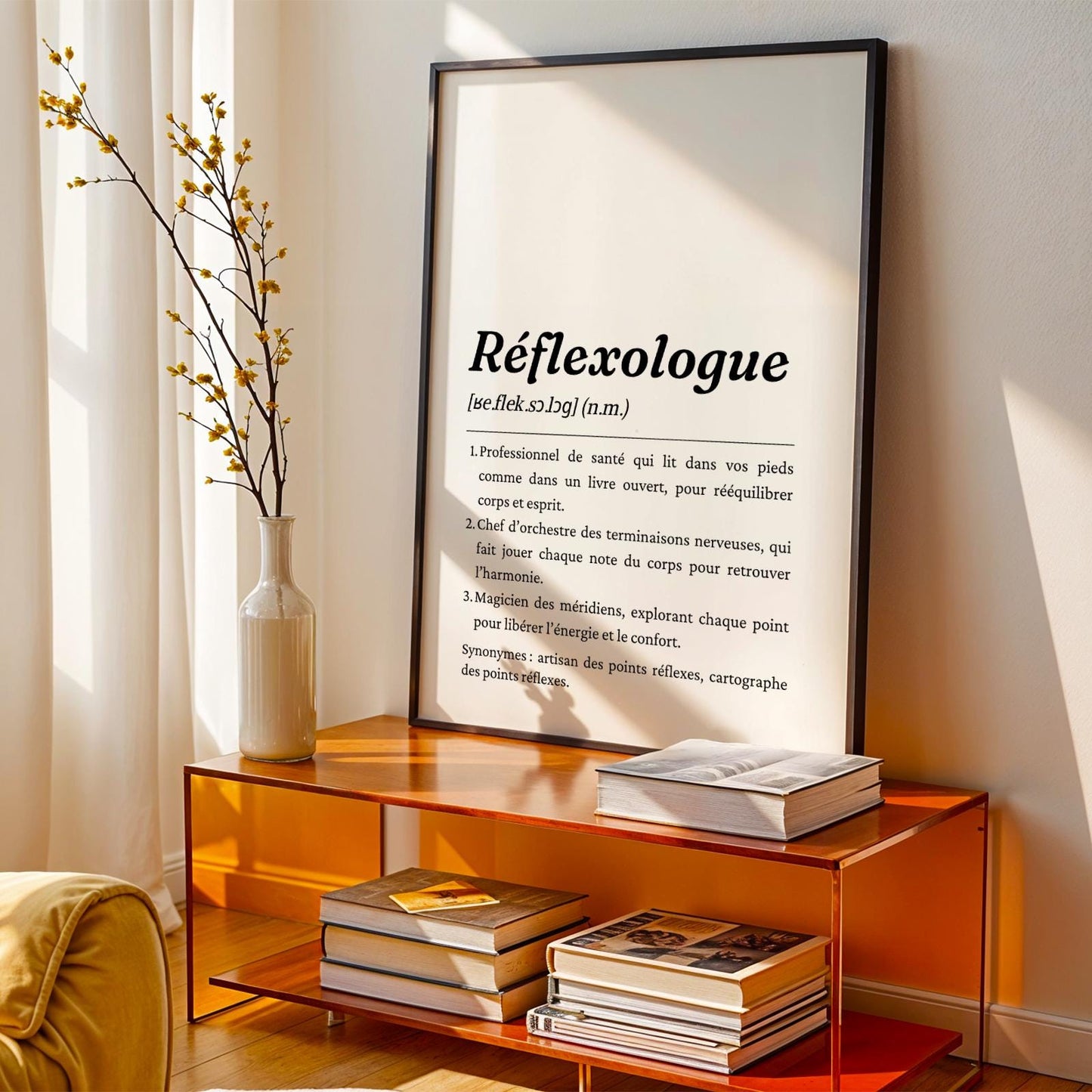 Affiche définition Réflexologue - Décoration Cabinet Réflexologie