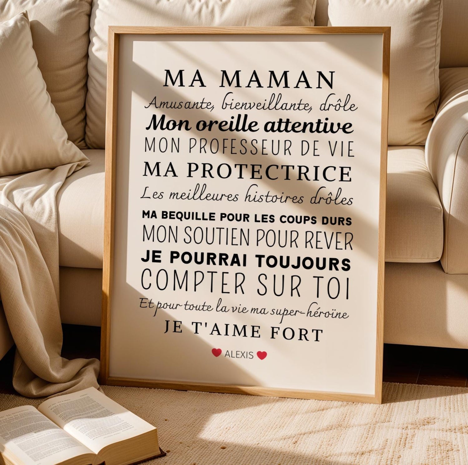 Affiche Maman Personnalisée – Cadeau Unique pour la Fête des Mères - Image 4