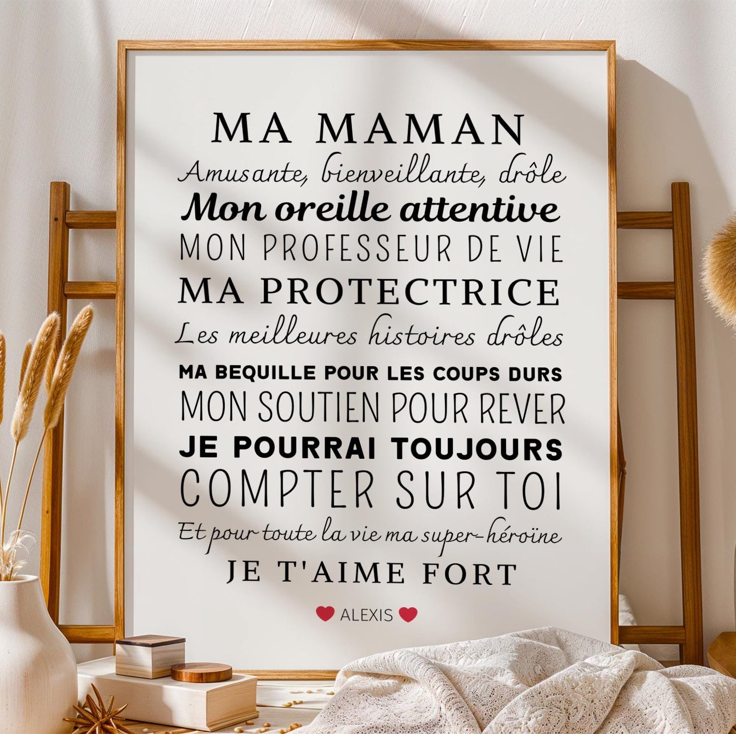Affiche Maman Personnalisée – Cadeau Unique pour la Fête des Mères - Image 3