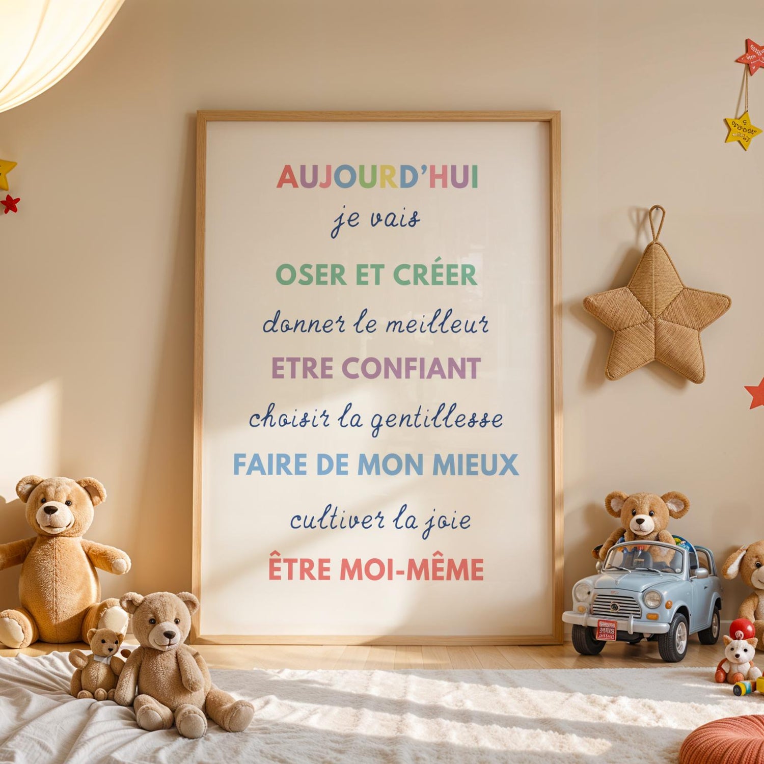 Affiche Affirmations Positives Enfant Pastel – Poster Éducation Bienveillante Chambre Bébé Montessori Cadeau Naissance - Image 3