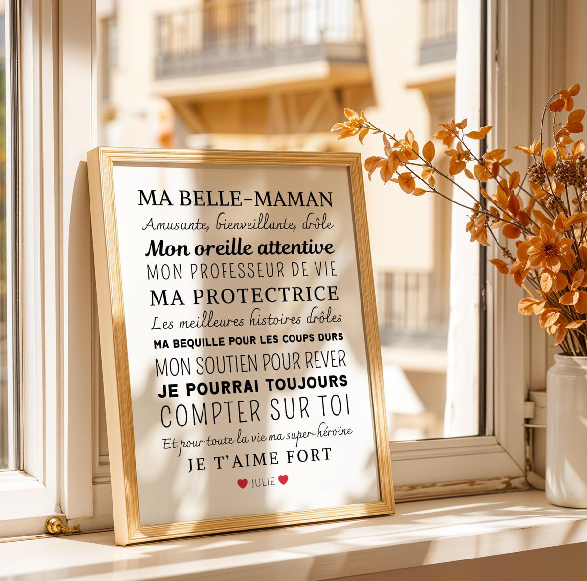 Affiche Ma Belle-Mère Personnalisée – Cadeau Unique et Original - Image 1