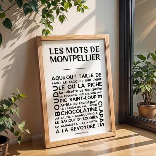 affiche argot montpellier décoration murale minimaliste