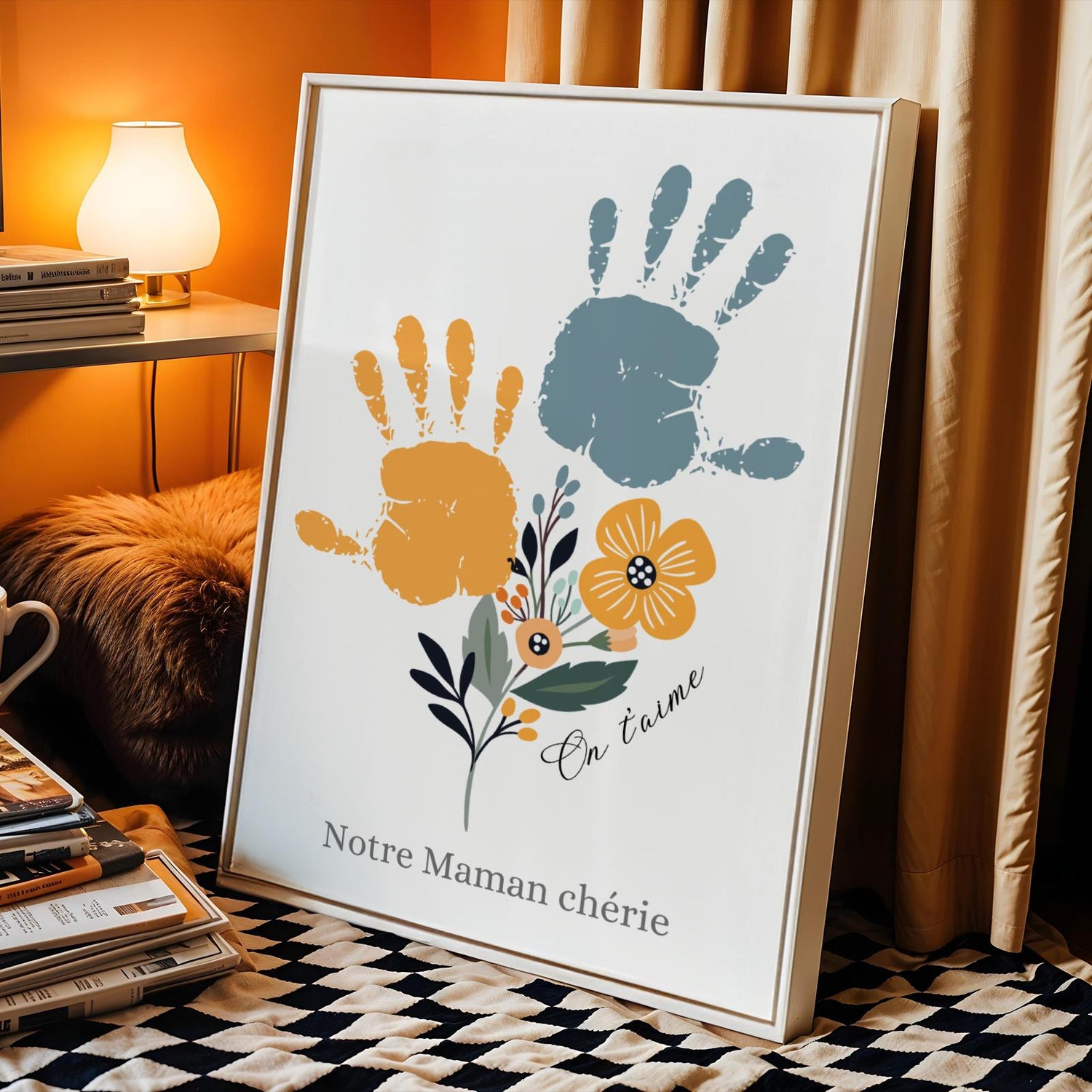 Affiche maman personnalisée empreinte de mains  - cadeau fête des mères - Image 3