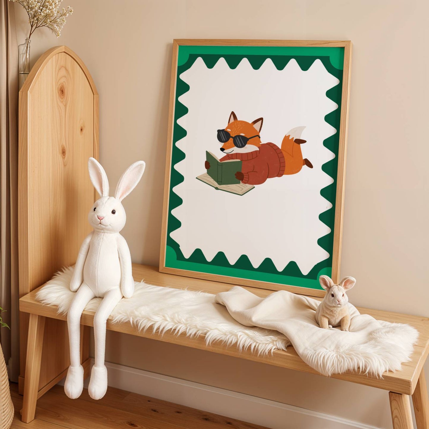 Affiche Renard Lecteur – Poster Coloré Animaux Rigolos Chambre Enfant Dopamine Decor Cadeau Naissance - Image 4