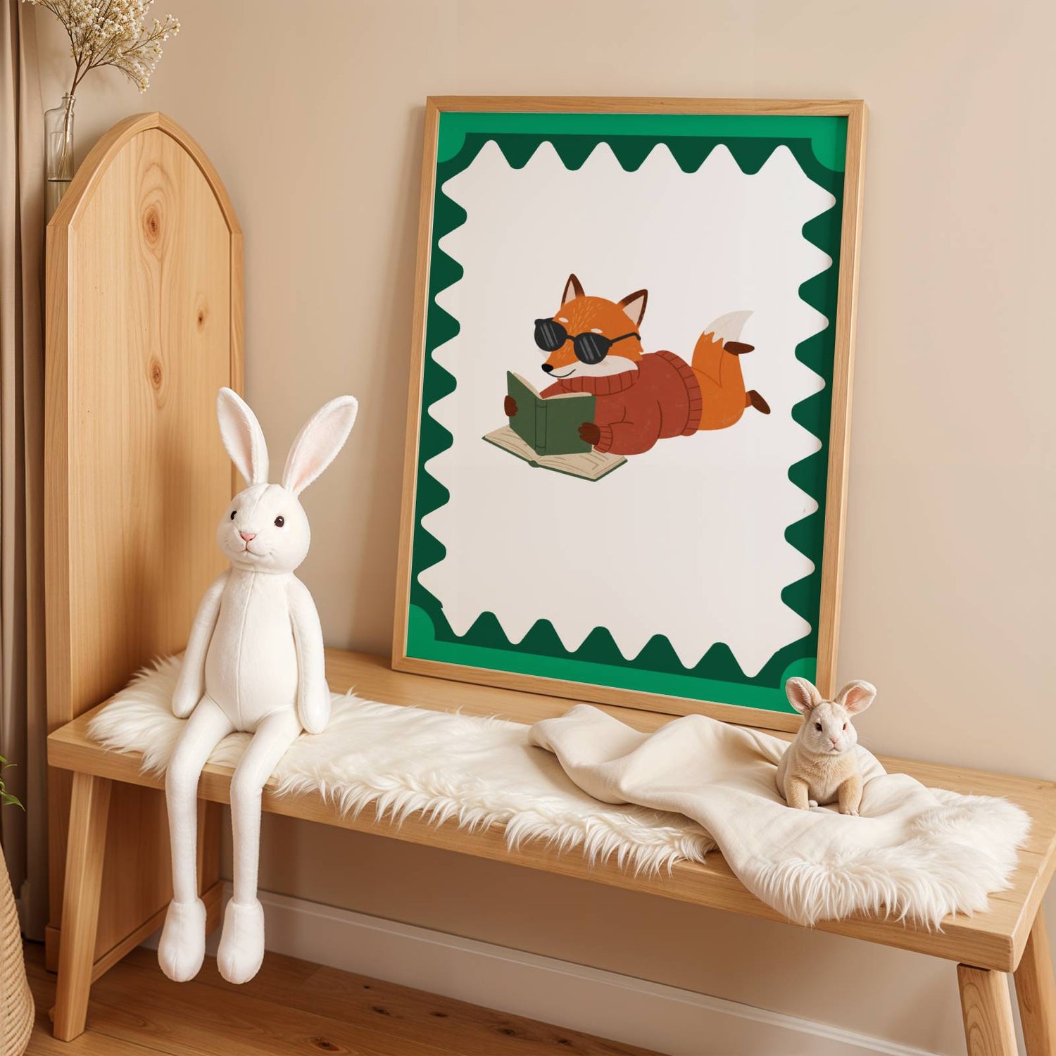 Affiche Renard Lecteur – Poster Coloré Animaux Rigolos Chambre Enfant Dopamine Decor Cadeau Naissance - Image 4