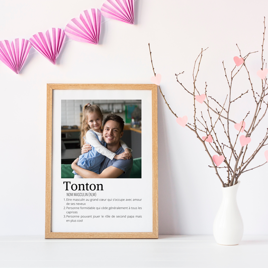 Affiche tonton personnalisée photos - cadeau personnalisé tonton par Le Temps des Paillettes - Le Temps des Paillettes