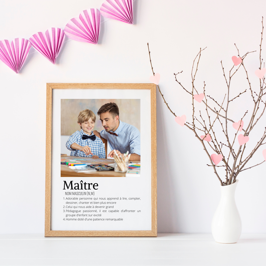Affiche Maître personnalisée photos - cadeau personnalisée Maître par Le Temps des Paillettes - Le Temps des Paillettes
