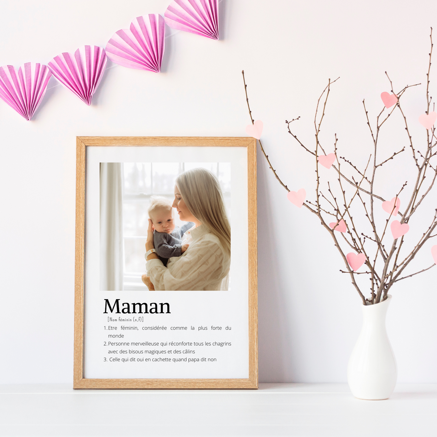 Affiche maman personnalisée photos - cadeau personnalisée fête des mères  par Le Temps des Paillettes