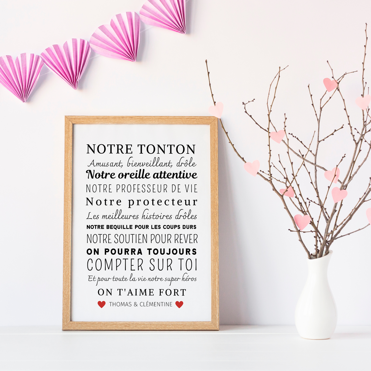 Affiche tonton personnalisée - cadeau personnalisé tonton par Le Temps des Paillettes