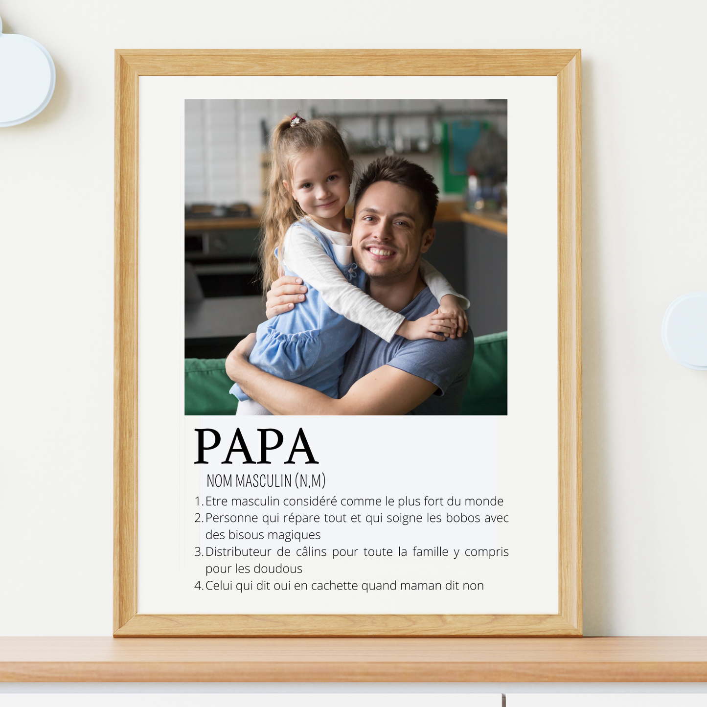 Affiche papa personnalisée photos - cadeau personnalisé papa par Le Temps des Paillettes