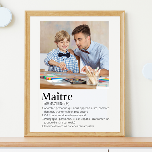 Affiche Maître personnalisée photos - cadeau personnalisée Maître par Le Temps des Paillettes - Le Temps des Paillettes