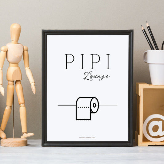 Affiche minimalistes WC et salle de bain - Affiche Les toilettes par Le Temps des Paillettes - Le Temps des Paillettes