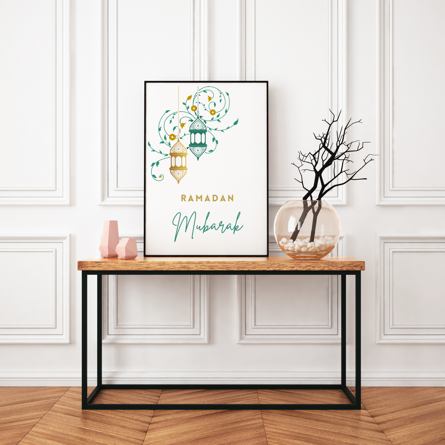 Affiche ramadan mubarak - affiche minimaliste islam  par Le Temps des Paillettes - Le Temps des Paillettes
