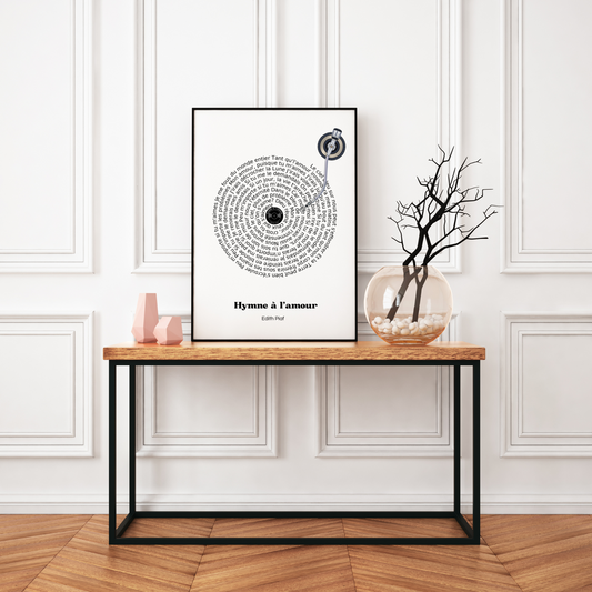 Affiche de paroles de vinyle personnalisée, affiche musicale personnalisée, cadeau de musique par Le Temps des Paillettes
