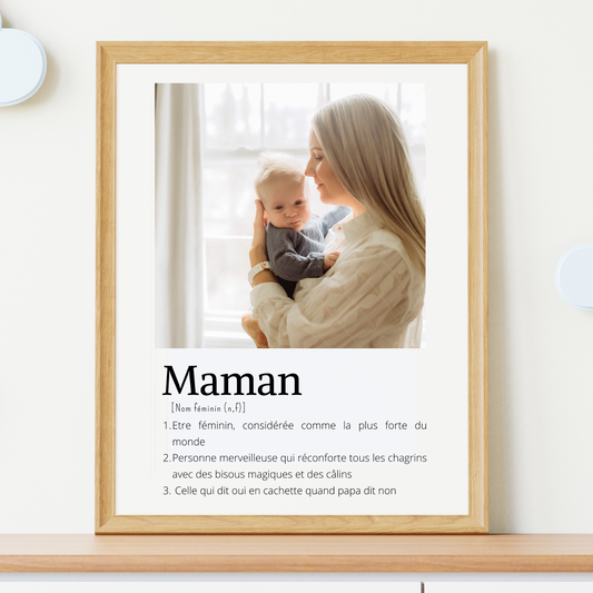 Affiche maman personnalisée photos - cadeau personnalisée fête des mères par Le Temps des Paillettes - Le Temps des Paillettes